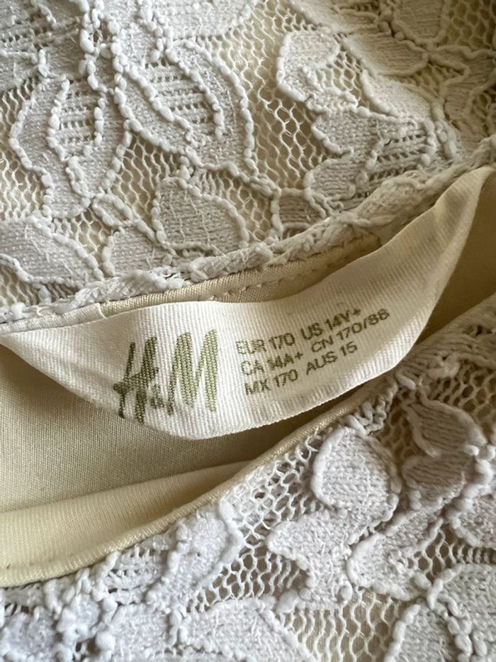 Haut blanc en dentelle H&M – Taille 14 ans - photo numéro 6