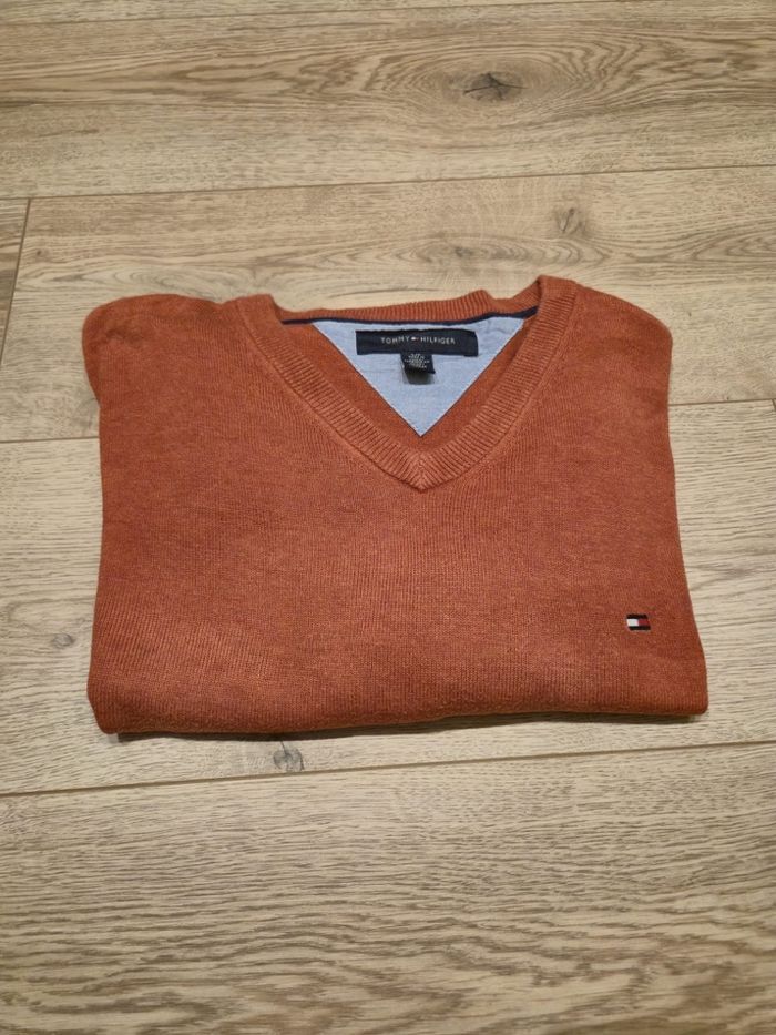 Pull col V orange - photo numéro 3