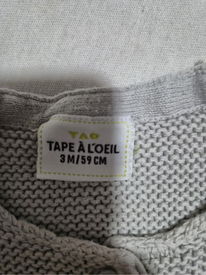 👶 Gilet Tape à l’œil – Taille 3 mois - photo numéro 3