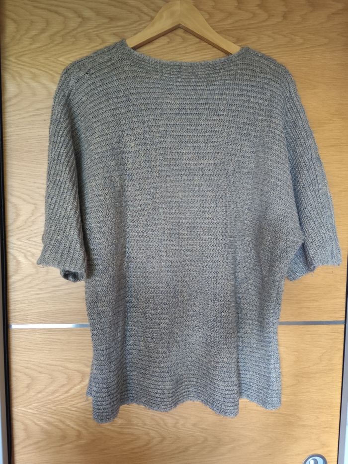 Pull taupe manches 3/4 - photo numéro 4