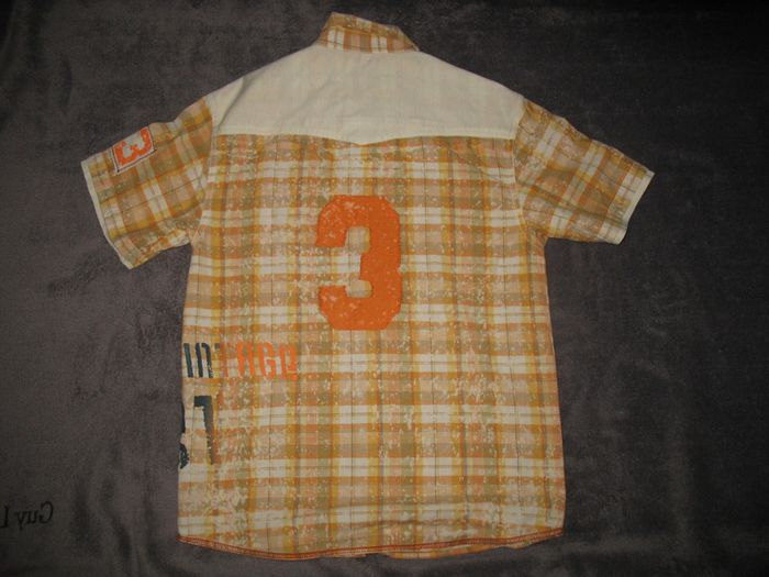 CHEMISE MC ORANGE A CARREAUX GARÇON "UP AND WEAR" - 10 ANS - n°07 - photo numéro 2