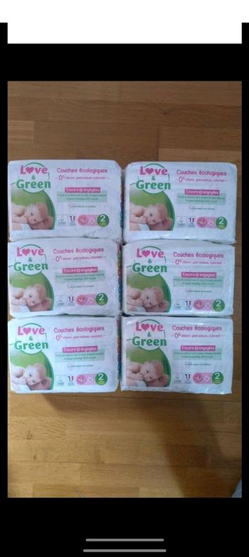 6 paquets de couches Love and green taille 2