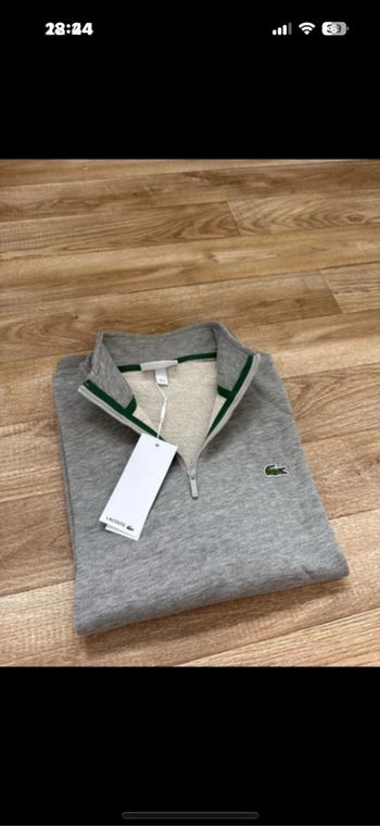 Pull demi zip Lacoste neuf avec étiquette