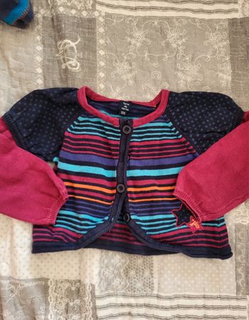 Gilet à rayures terre de marins 12 mois