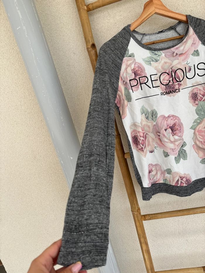 pull léger avec motifs roses - photo numéro 4