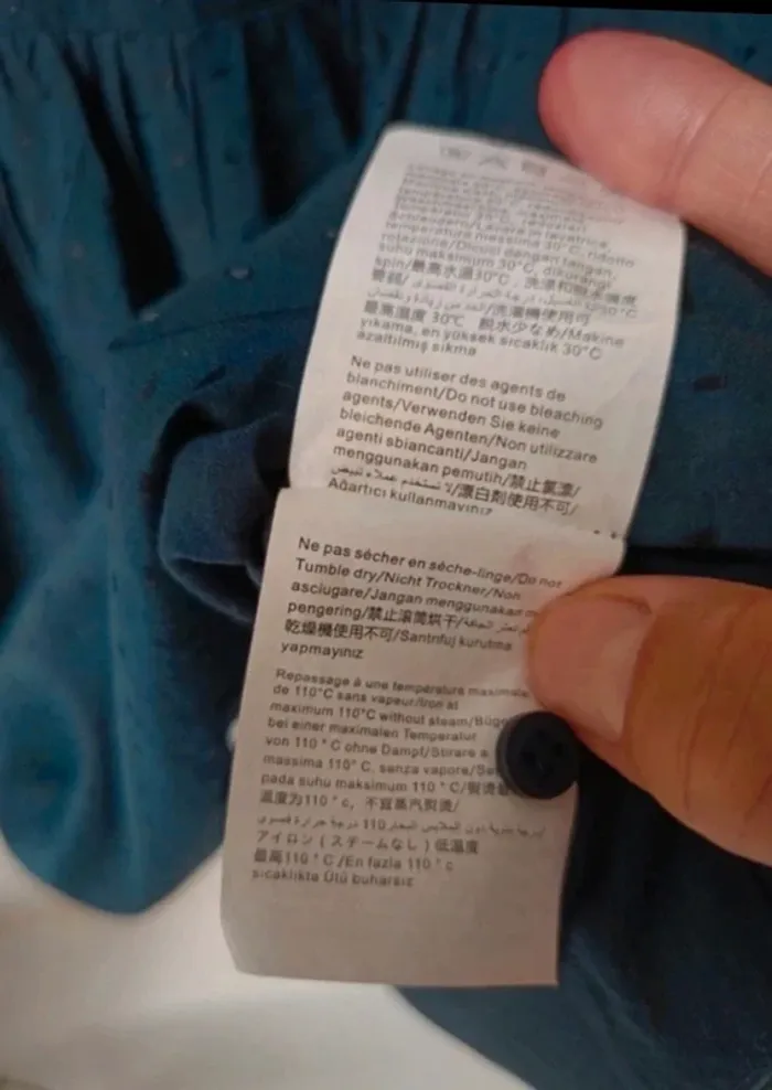 Robe bleu marine Galeries Lafayette t.36, viscose/coton - photo numéro 7