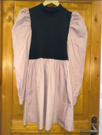Robe chemise bi matière XS