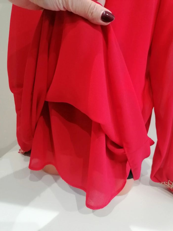 Blouse rouge argentée TU (idéal 38 au 42 - photo numéro 5