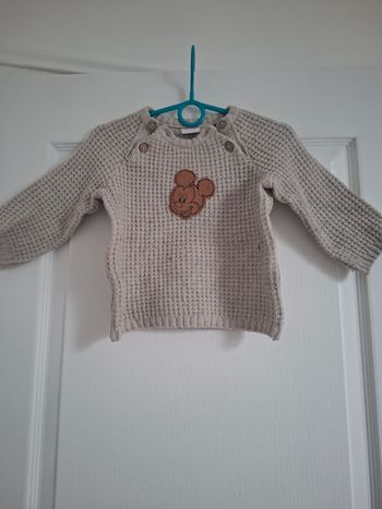 Pull en maille gaufre Mickey Mouse Disney Baby - 12 mois
