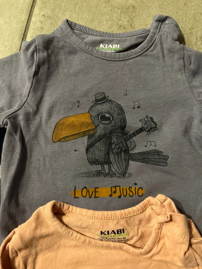 Lot tee-shirts manches longues fille 3 mois - photo numéro 3