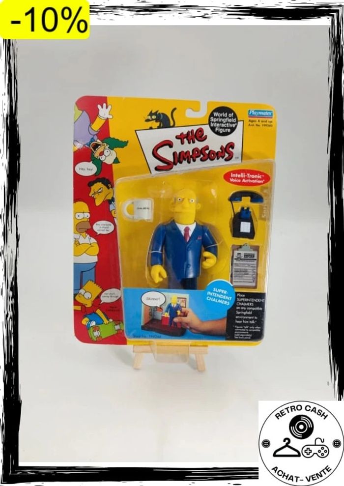 Figurine articulée Playmates Toys The Simpsons Super-Intendant Chalmers Series moc 2002
