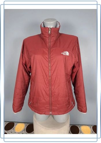 Veste coupe vent / imperméable the north face femme bordeaux taille M  brodé (340)
