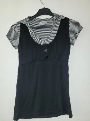 T shirt effet débardeur