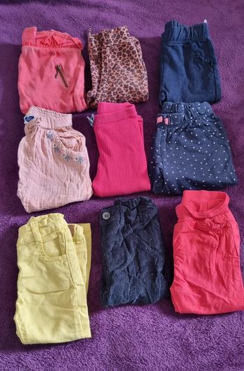 Lot 9 pantalons 12 mois