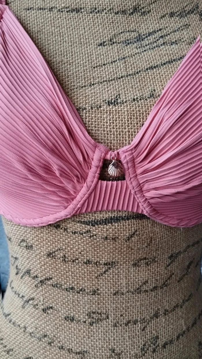 Haut de maillot de bain rose taille 90c - photo numéro 3