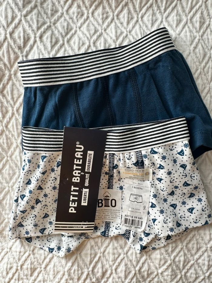 Lot de deux boxers petit bateau 2 ans
