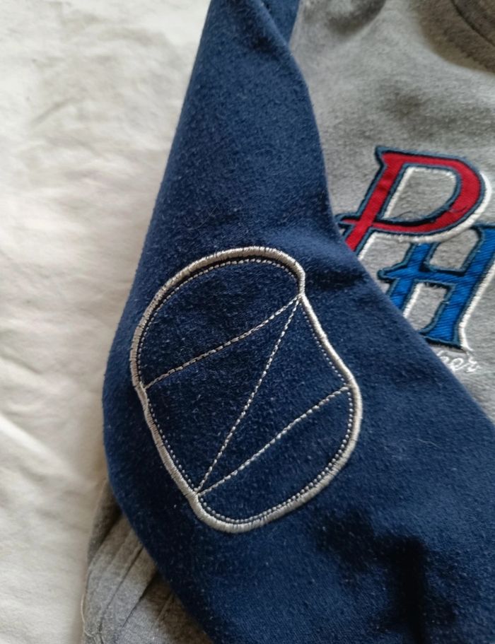 Veste zippée grise et bleue - photo numéro 5