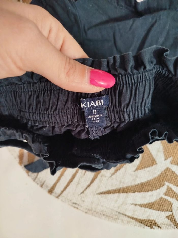 Short carotte ceinture évasé bleu marine 12 mois Kiabi - photo numéro 5