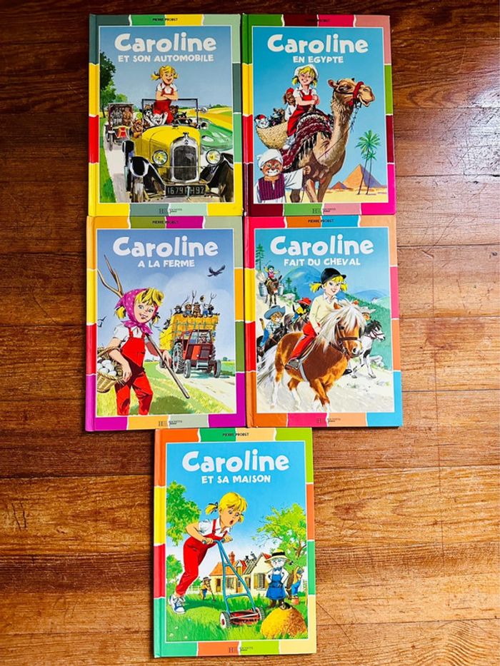 Lot de 5 albums Caroline livres couleurs bd Pierre Probst état satisfaisant