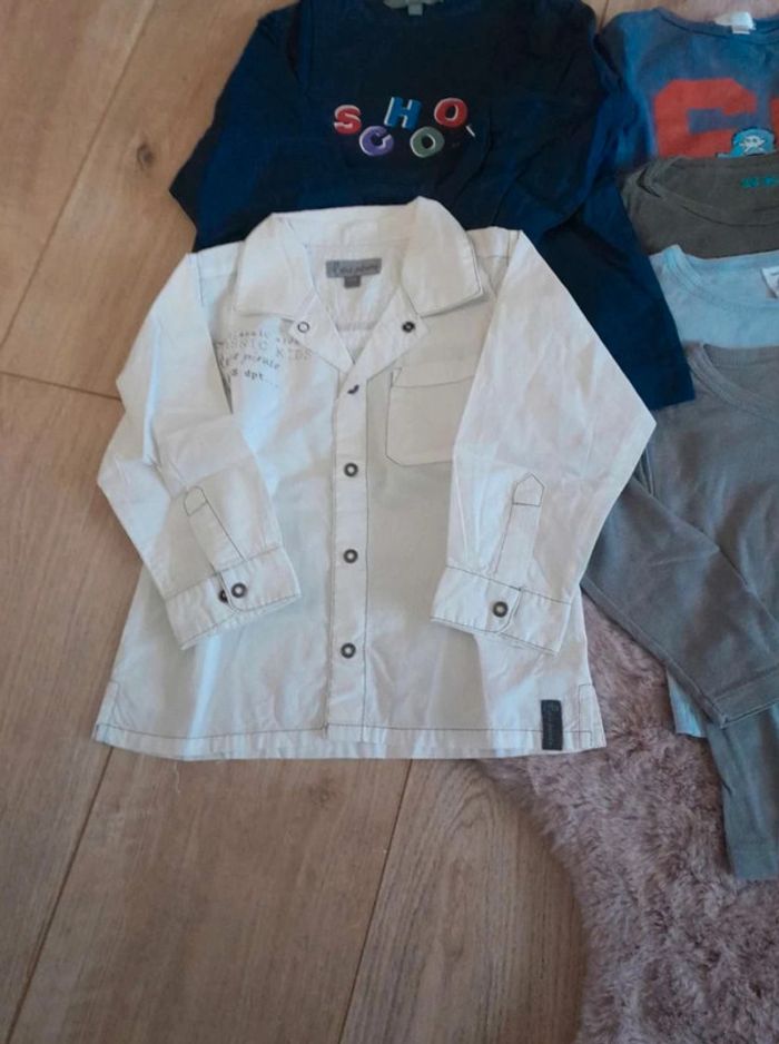 Lot manches longues maillot de corps blouse 2 ans 23 mois - photo numéro 2