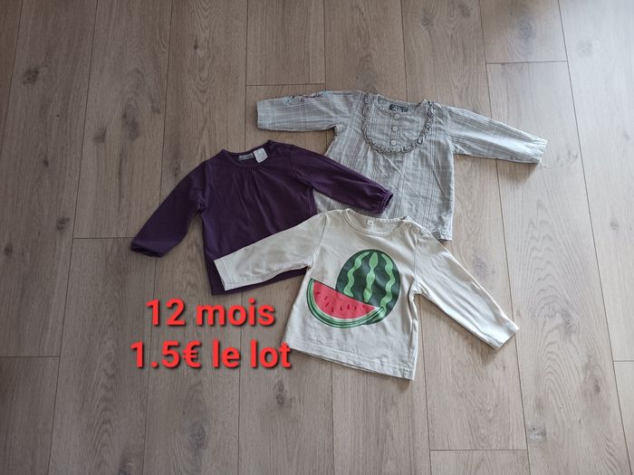 Lot de 3 t-shirts 12 mois