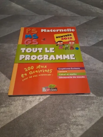 Tout le programme maternelle bordas