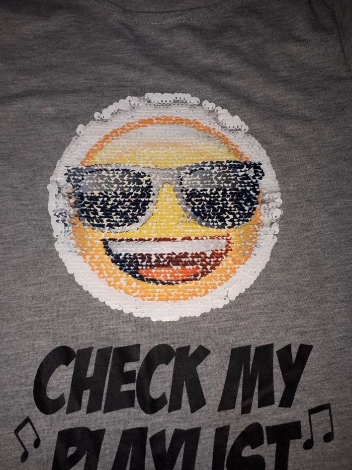 Tee-shirt Emoji 9-10 ans - photo numéro 2