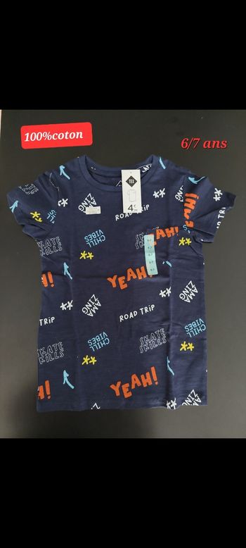 T-shirt garçon 7ans manches courtes