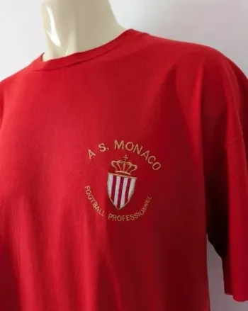 T-shirt d'été rouge - ASM Monaco foot - taille XXL - Logo brodé