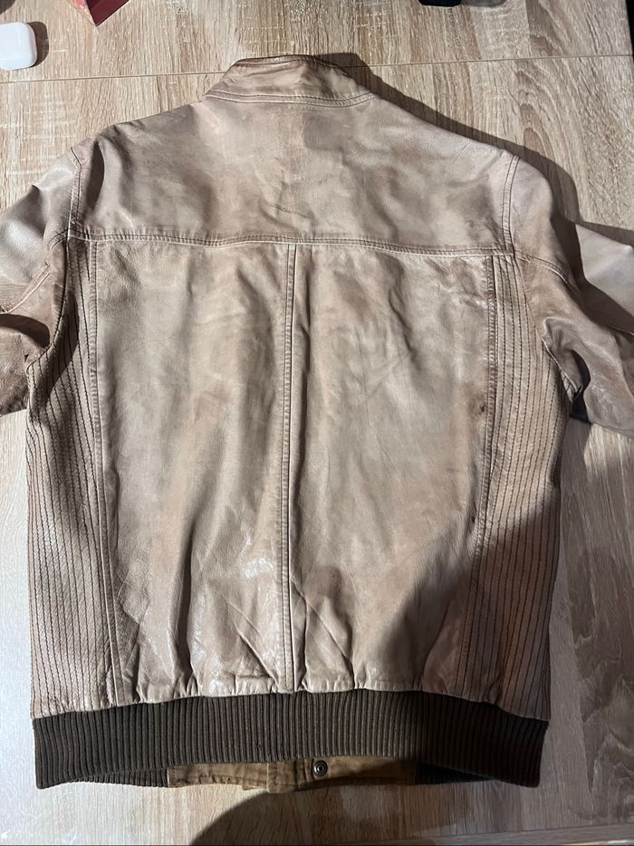 Veste en cuir véritable Zara Man, prix négociable - photo numéro 5