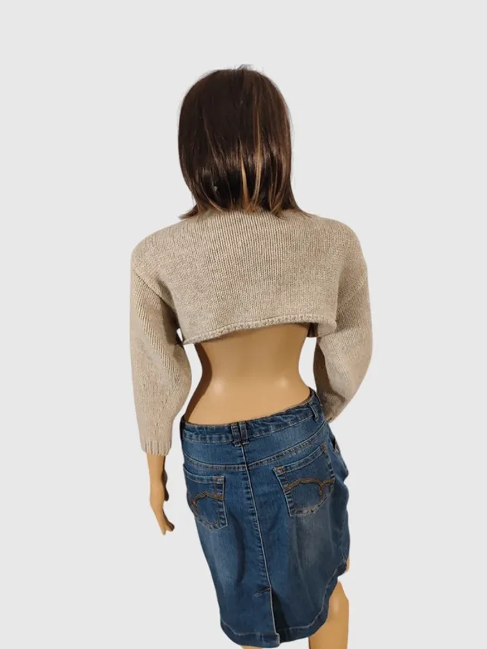 Pull col V MNG crème Taille S. La douceur chic pour la mi-saison ! - photo numéro 4