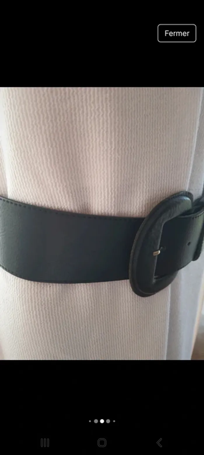 Ceinture en cuir noir Bradbury 80cm Handmade - photo numéro 7