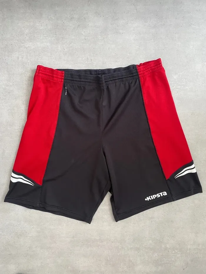 Short noir et rouge Kipsta Homme
