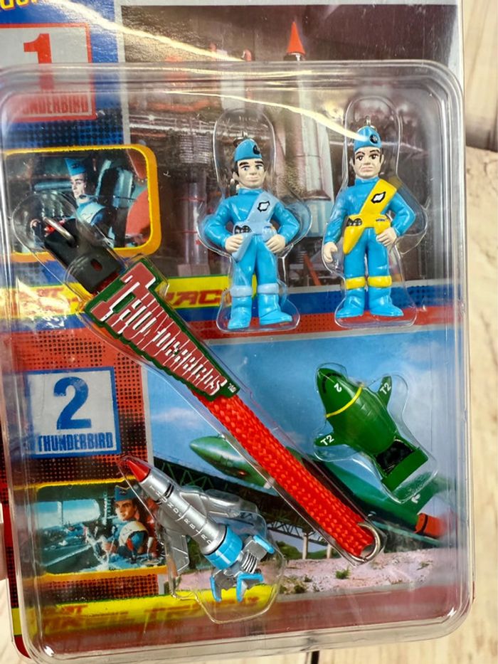 Collector Thunderbirds Unifive Scott Virgil Shinsha Figure Strap #1 #2 Vehicle Pilot 1999 - photo numéro 7