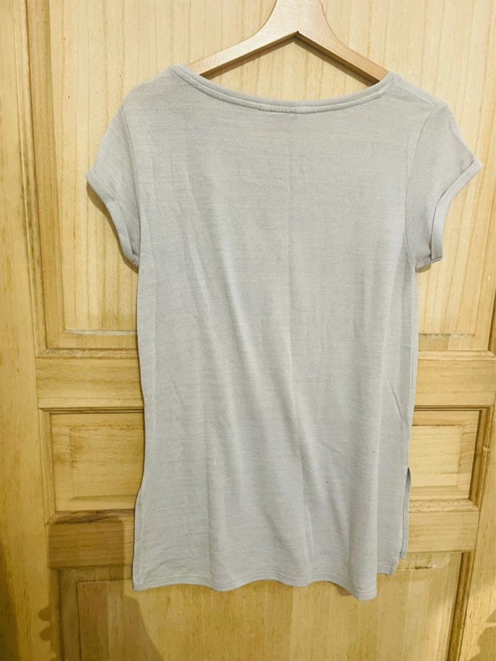 T-shirt Camaïeu manches courtes, long taille M - photo numéro 7