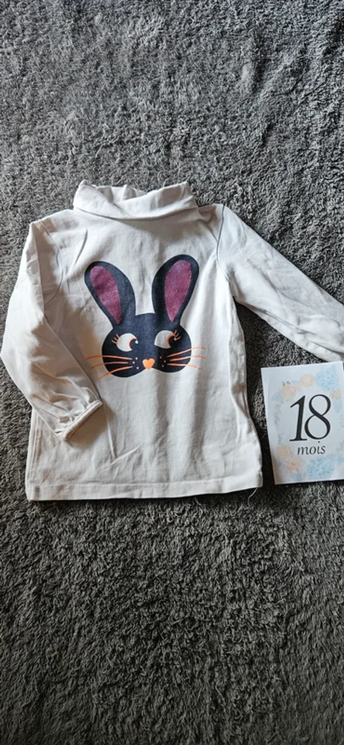 Sous pull lapin 18 mois