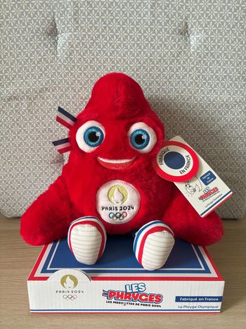 Peluche "La Phryge Olympique 33cm" JO Paris 2024 (Made In France)