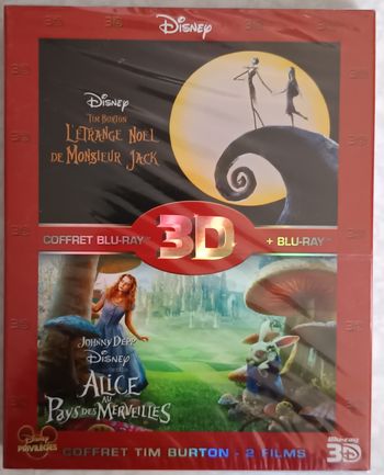 Coffret Tim Burton 2 Films dvd Blu-ray 3D + Blu-ray Neuf Scellé