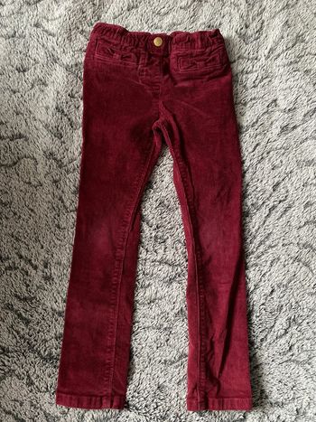 Pantalon en velours rouge Sergent Major - 5 ans