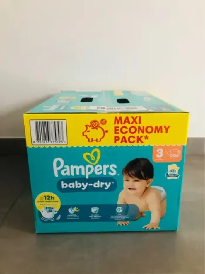Couches Pampers babydry t3 136 couches neuf - photo numéro 2