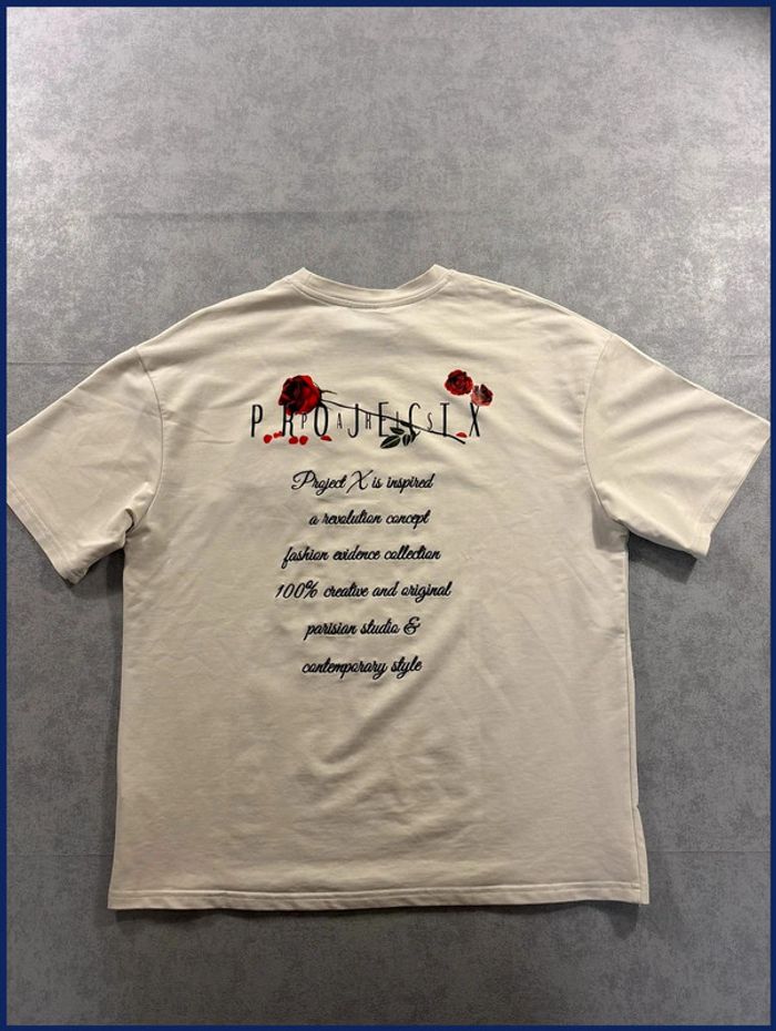 T-shirt Project X Paris Beige florale Taille S - photo numéro 4