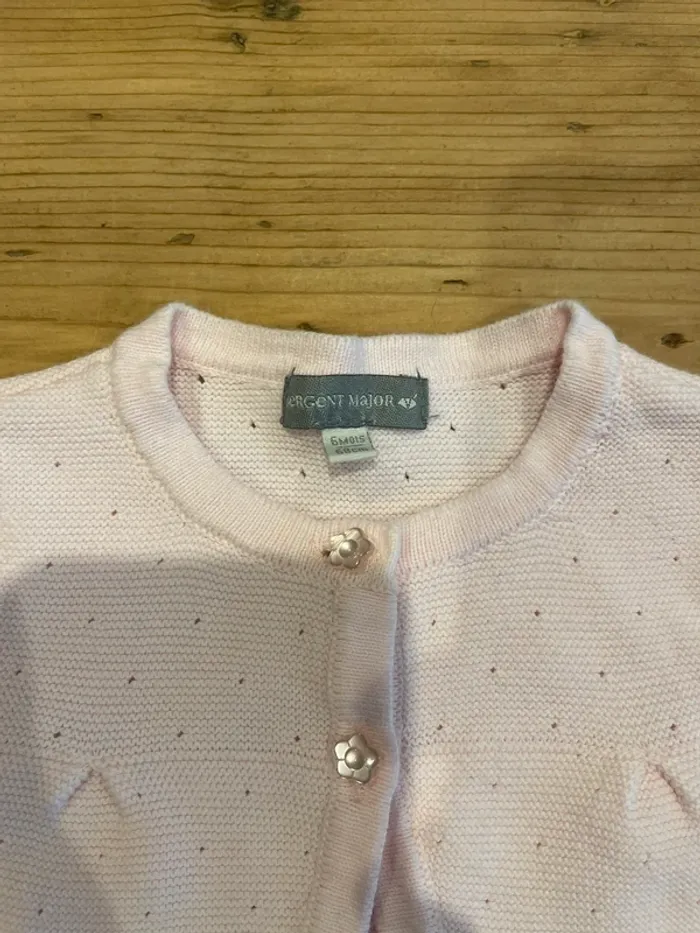 Gilet rose pale sergent major 6 mois - photo numéro 2
