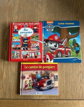 Lot de 3 livres sur les pompiers 