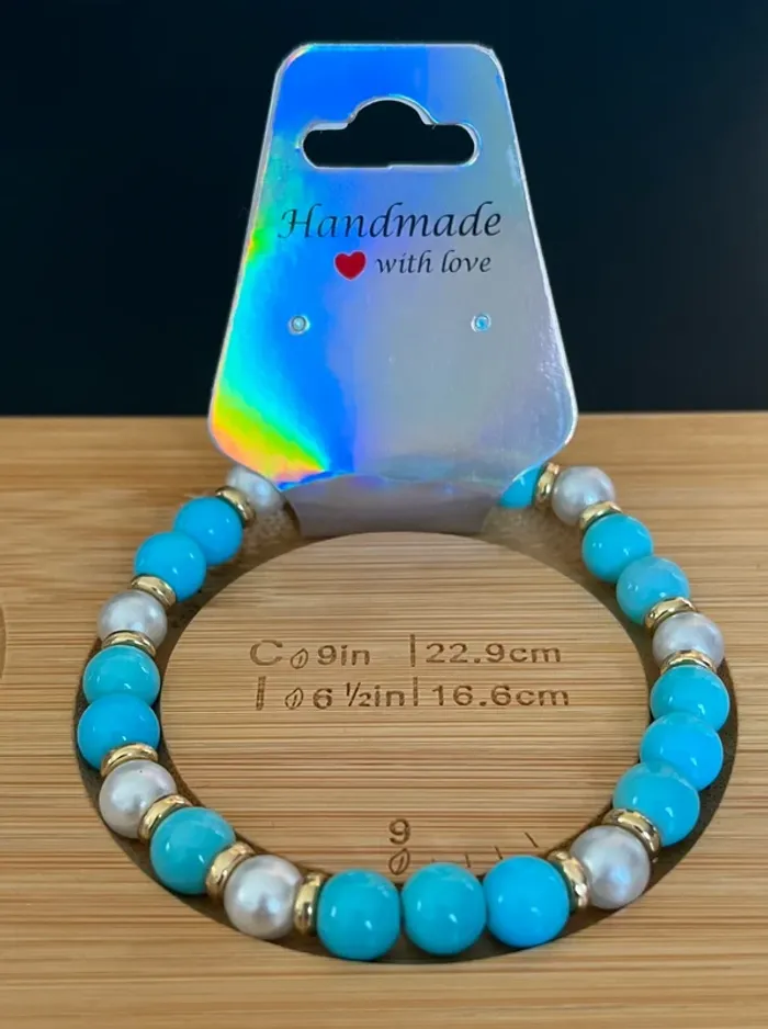 Bracelet bleu et blanc