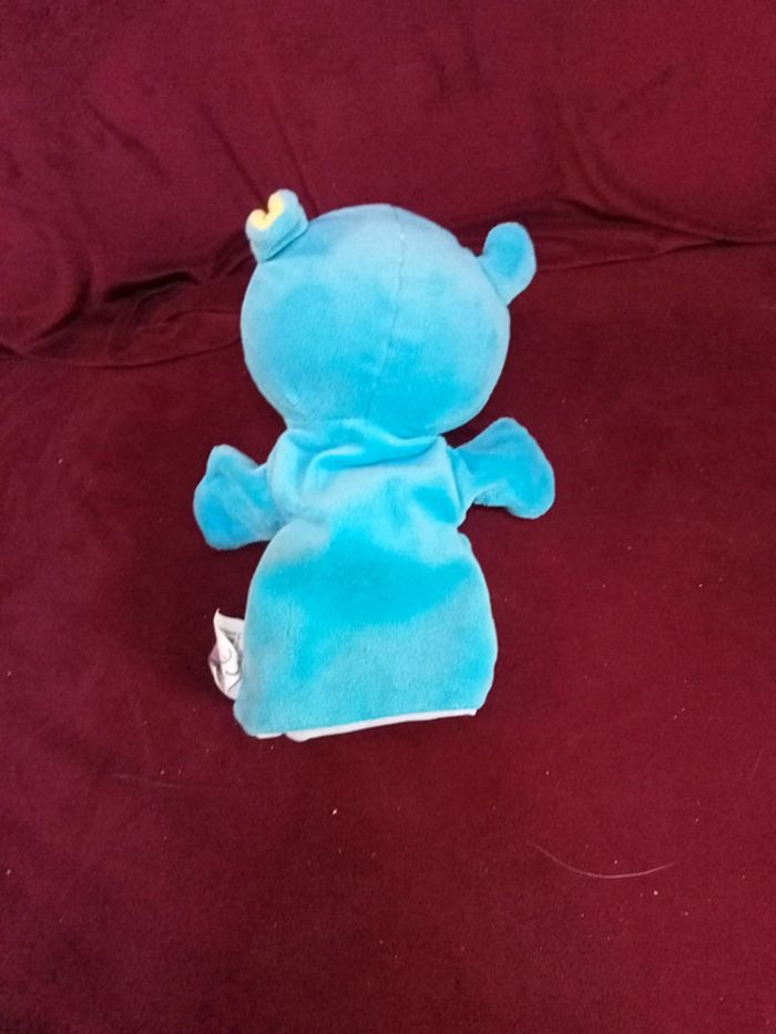 Peluche marionnette ours bleu - photo numéro 2