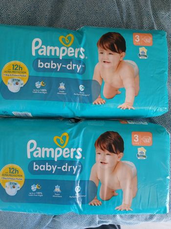104 couches pampers baby dry T3 