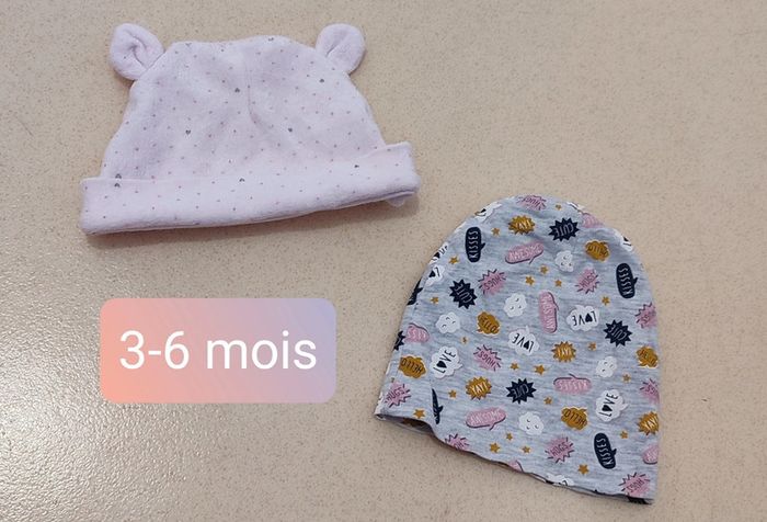 Lot bonnets 3-6 mois - photo numéro 2