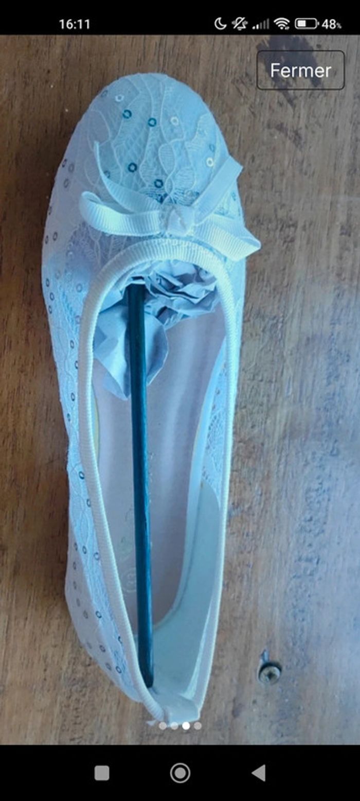 Très belles ballerines dentelles - photo numéro 3