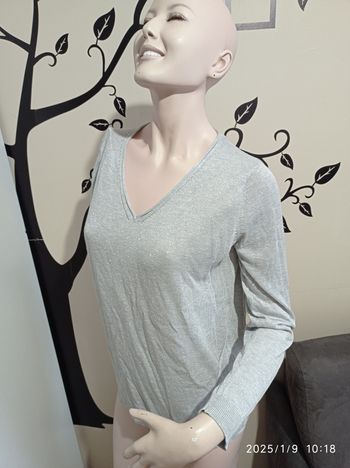 pull gris brillant In Extenso 40  réf 423 V11