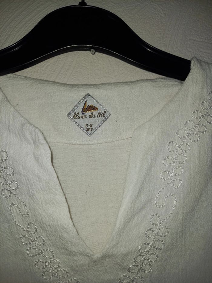 Haut blanc manches 3/4 Taille 6 ans - photo numéro 3